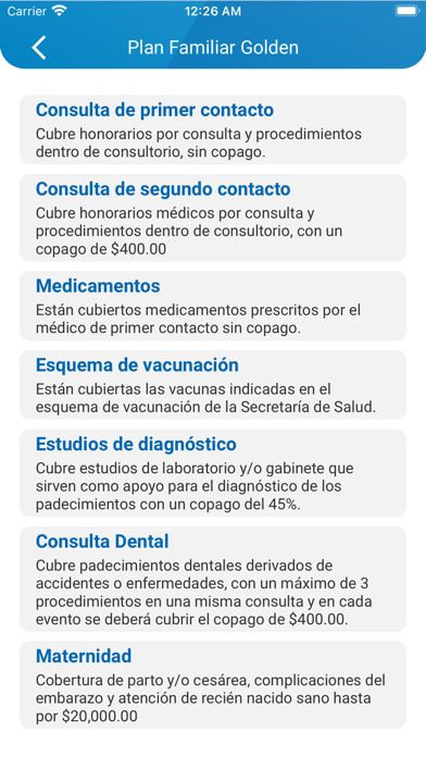 Beneficios y Salud Screenshot