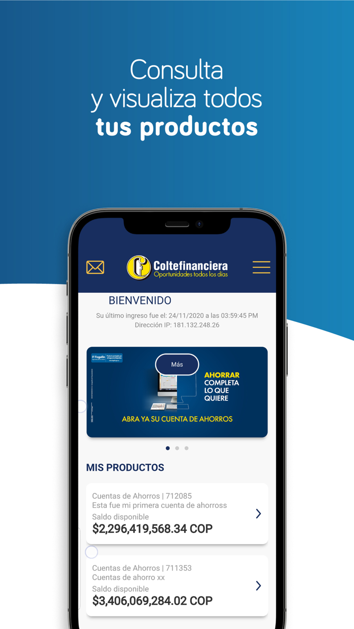 Coltefinanciera App Personas