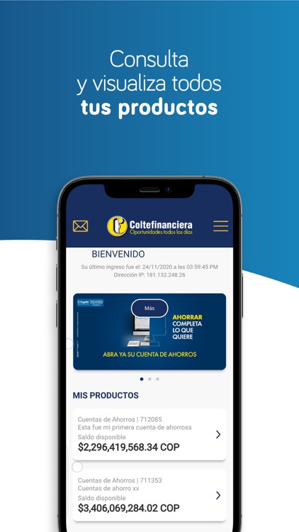 Coltefinanciera App Personas screenshot-3
