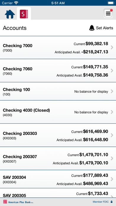 American Plus Bank Business Screenshot