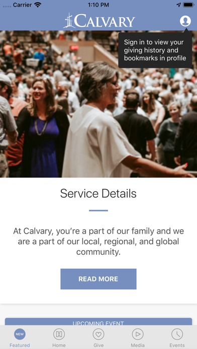 Calvary Church App Screenshot