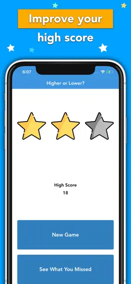 Game screenshot The Higher or Lower Quiz Game hack