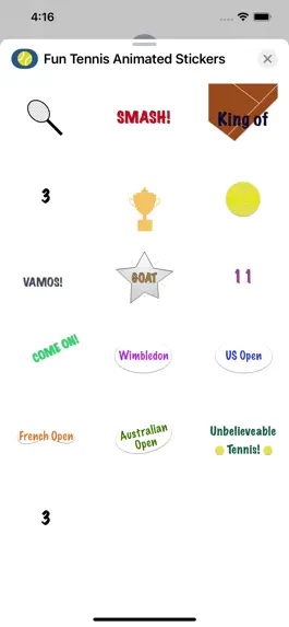 Game screenshot Fun Tennis Animated Stickers mod apk