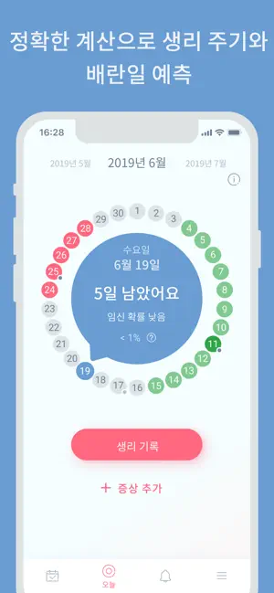 여성생리 달력, 생리 & 배란일 계산기, 가임기12+_1