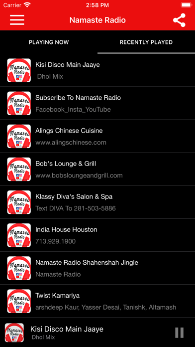 Namaste Radio Screenshot