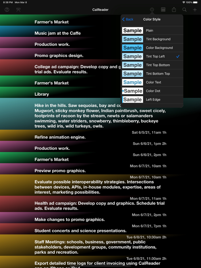 CalReader - Calender logs