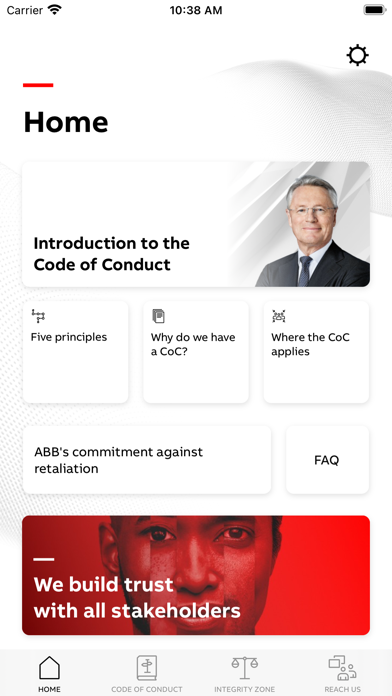 ABB Code of Conduct Screenshot
