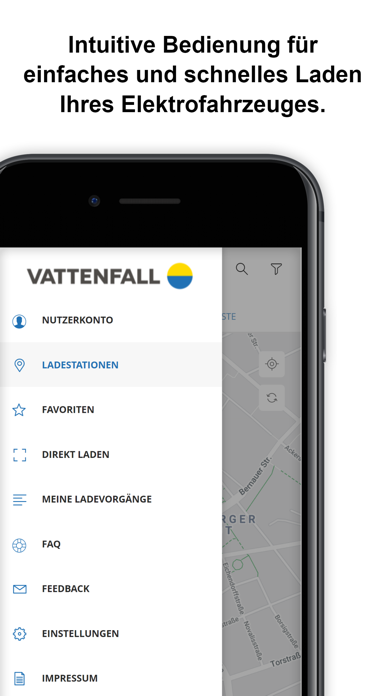 Vattenfall Ladestationen App Screenshot
