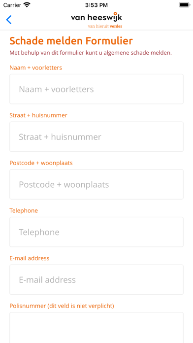 Van Heeswijk Assurantie Screenshot