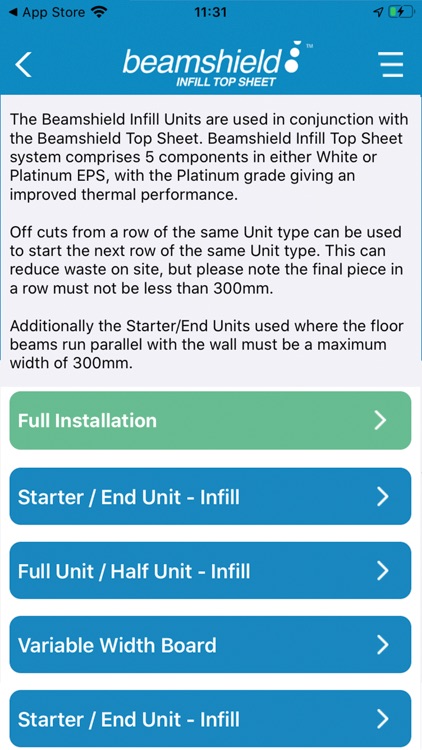 Beamshield installation app screenshot-3