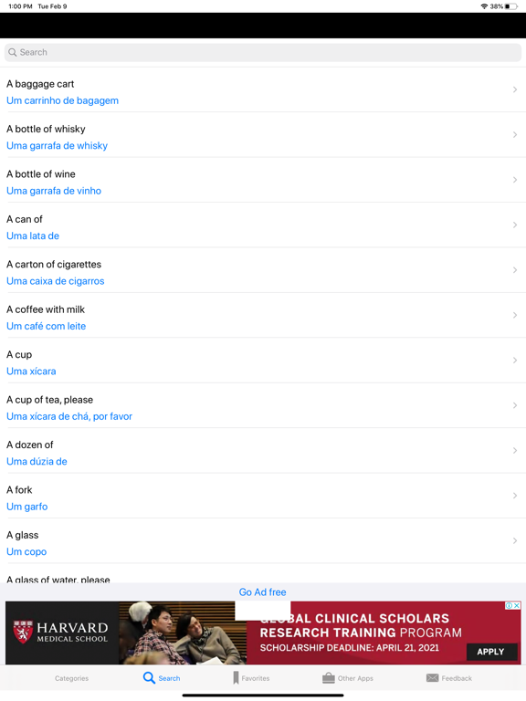 English to Portuguese using AI iPad screenshot 4 - Travel app