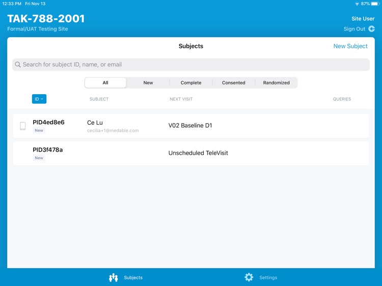 Takeda NSCLC 2001 Site App