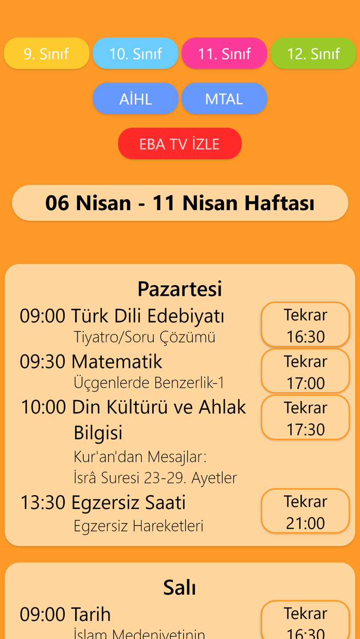 Eba Tv Ders Programı - Canlı