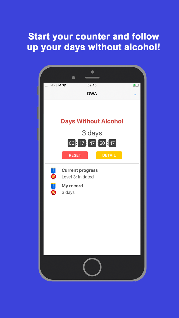 DWA Sobriety counter