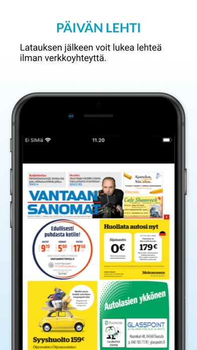 Vantaan Sanomat, päivän lehti Screenshot