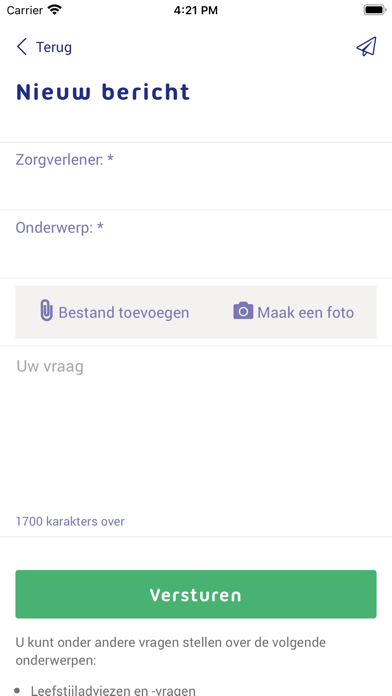 Mijn SAG Screenshot