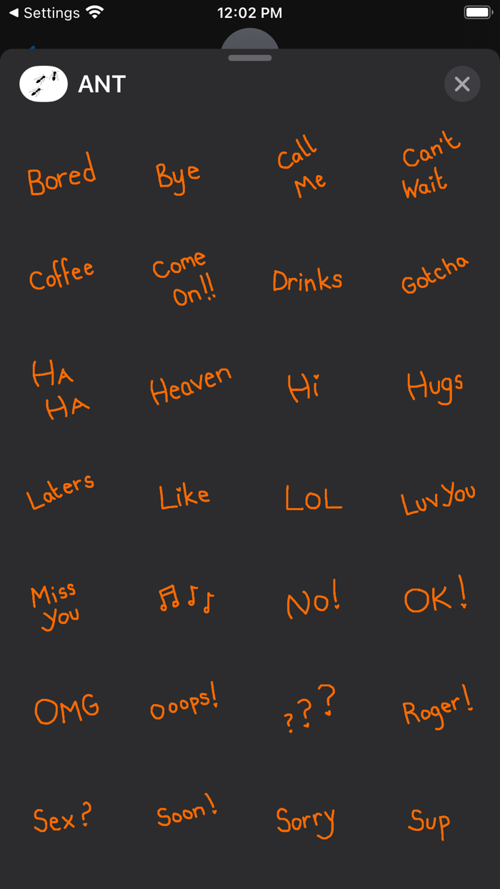 ANT Message Sticker Pack