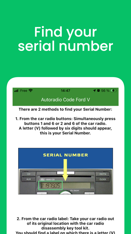 Ford V Radio Security Code - 1.0 - (iOS)