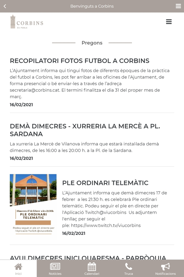 Ajuntament de Corbins