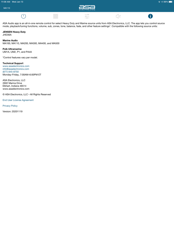ASA Audio iPad screenshot 1 - Music app