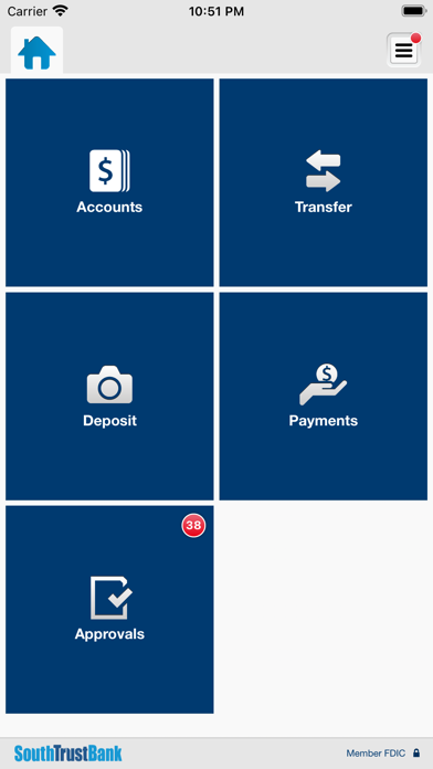 SouthTrust Bank Business Screenshot