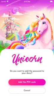 unicorn diary (with password) iphone screenshot 1