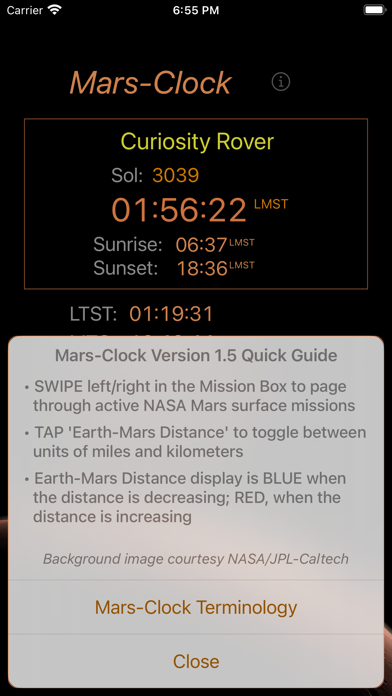 Mars-Clock Screenshot