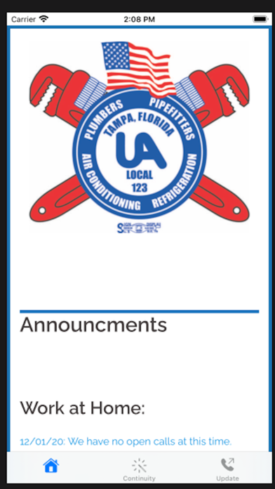 UA Local 123 Screenshot