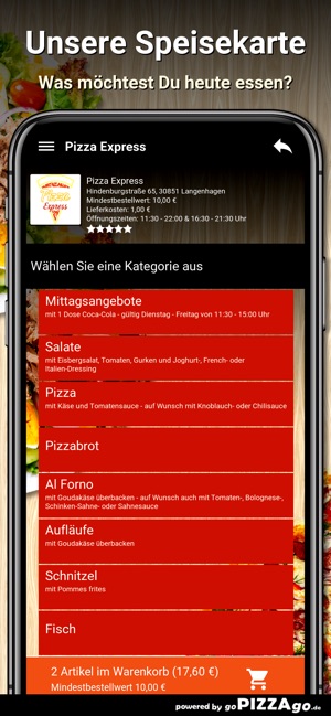 Pizza Express Langenhagen on the App Store