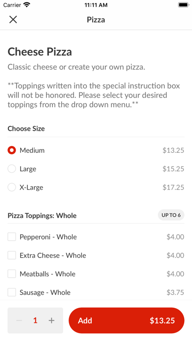 La Casa Pizza & Pasta Screenshot