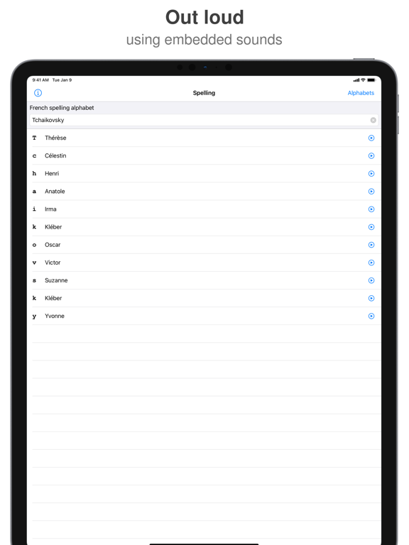 Screenshot #6 pour Phonetic alphabet for spelling