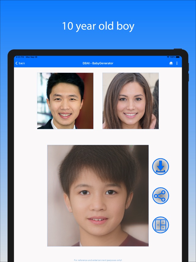 Babygenerator 赤ちゃんの顔を予測 をapp Storeで