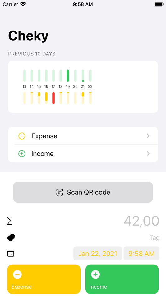 Cheky - personal finance - 1.1.1 - (iOS)