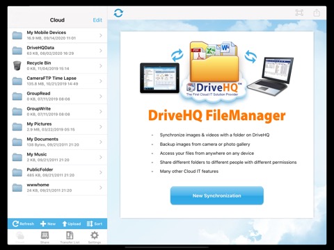 DriveHQ FileManager for tabletのおすすめ画像2