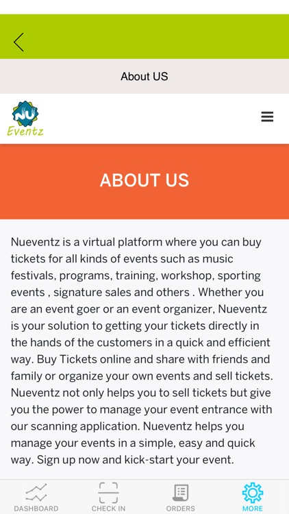 Nueventz organiser