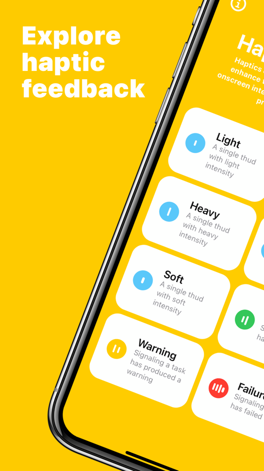 #1. Haptique - A guide to haptics (iOS) By: Thuy Gia Nguyen