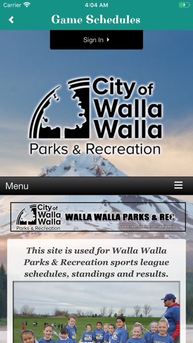 Walla Walla Parks and Rec Screenshot