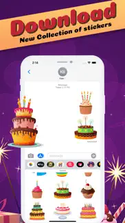 birthday cake stickies iphone screenshot 3