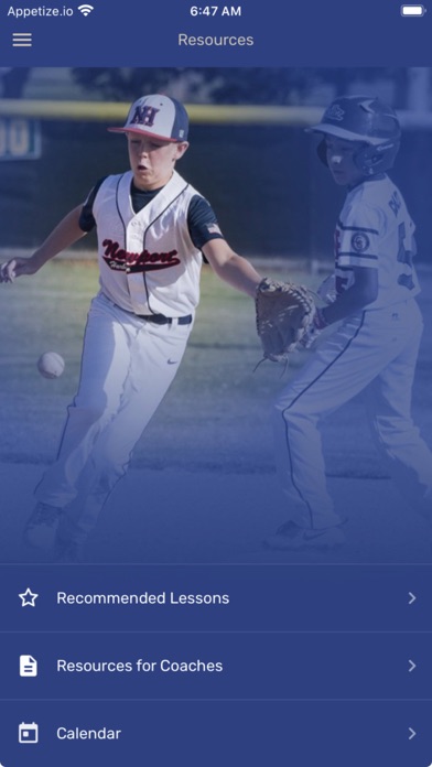 Newport Harbor Baseball NHBA Screenshot