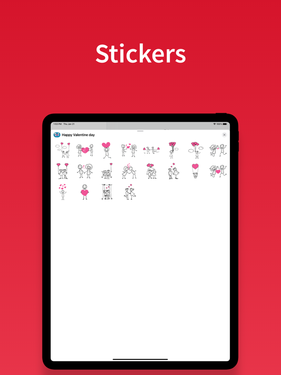 Screenshot #4 pour Stickers Saint Valentin emojis