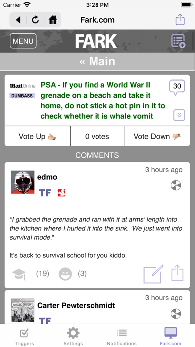 Hey! on Fark.com Screenshot