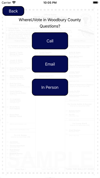 WhereUVote IA - Woodbury Screenshot