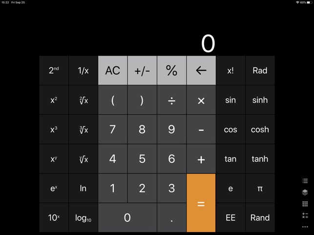 Calculette pour iPad + dans l'App Store