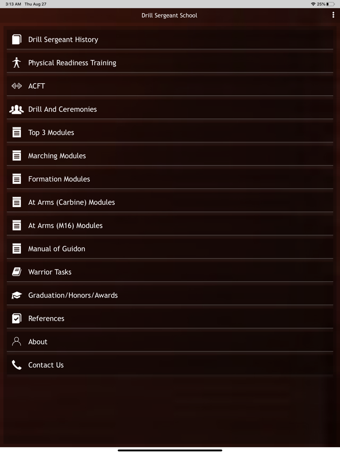 Drill Sergeant School App