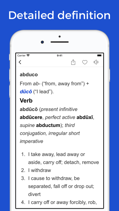 Latin vocabulary flashcards Screenshot