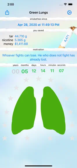 Game screenshot Green Lungs - quit smoking apk