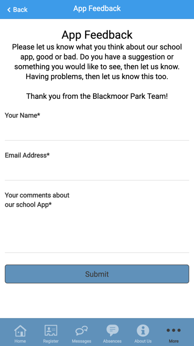 Blackmoor Park Infant School. Screenshot