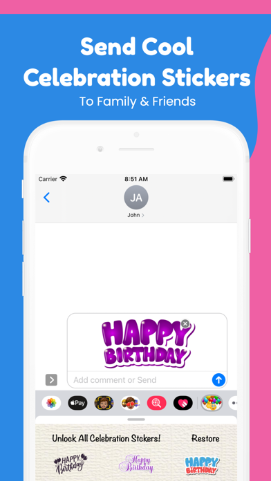 Celebration Stickers Screenshot