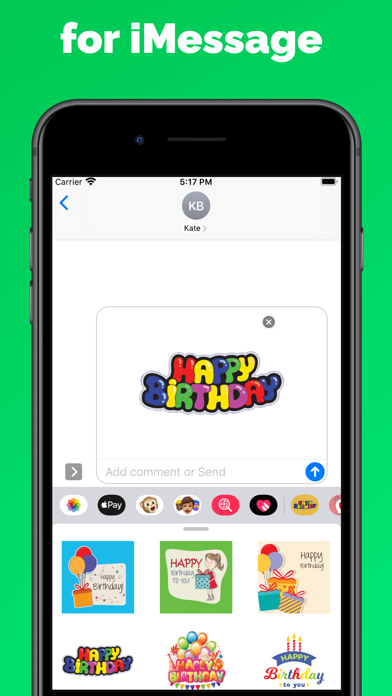 Happy Birthday stickers cardsのおすすめ画像3