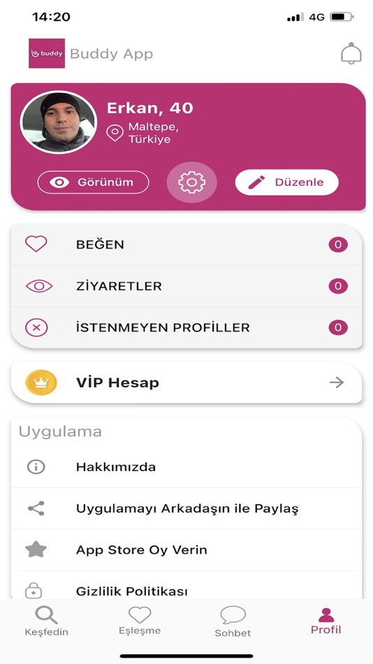 #3. Buddy App (iOS) Podle: Erkan Ozturk